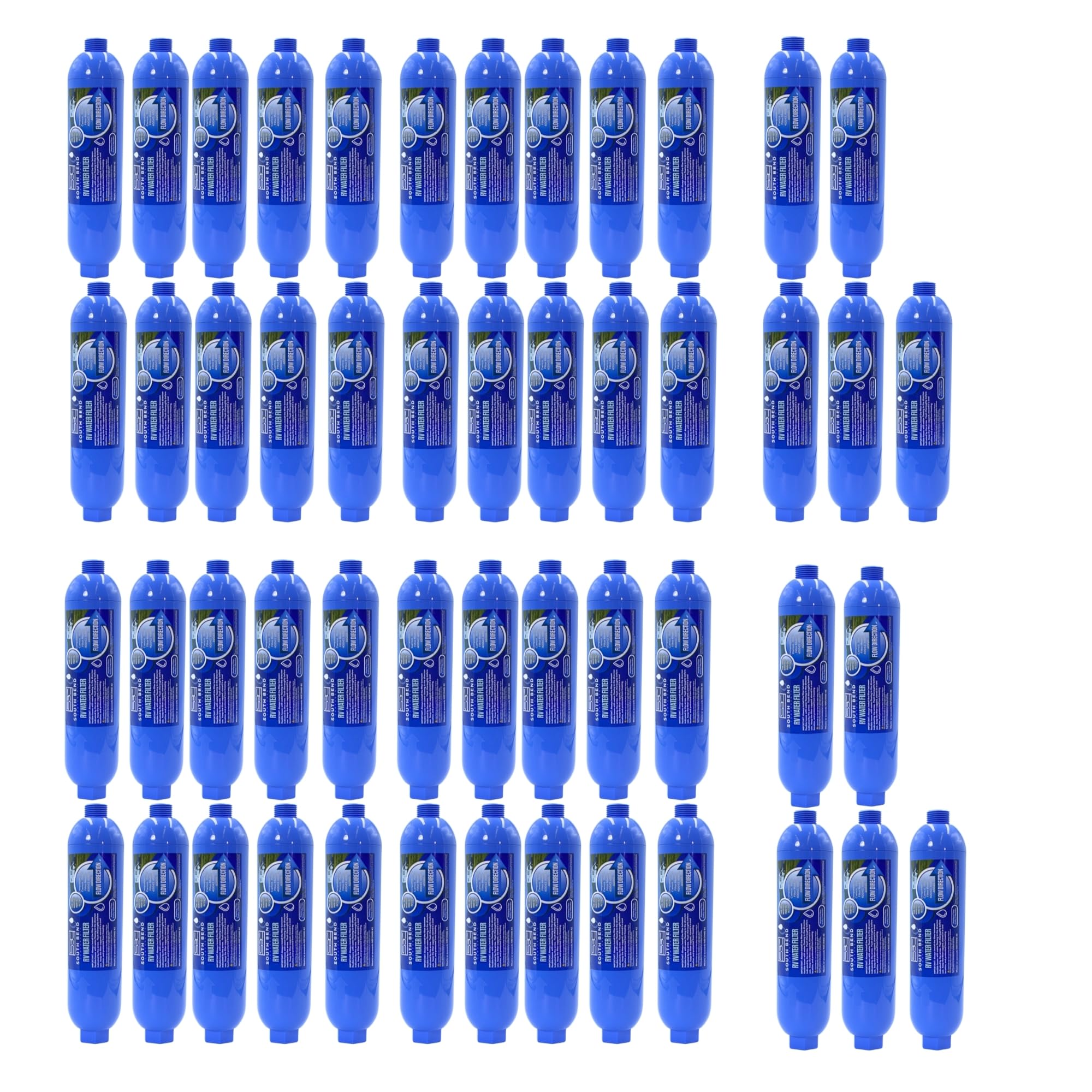 South Bend Components Reverse Osmosis (RO) Camper/RV/Boat/Yacht Water Inline Filter- NSF Certified! Includes ¾” Flexible Hose Protector, Compatible with Camco Water Filter, 40043, 40013, 4004(50-Pack)