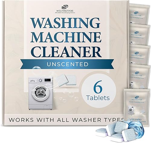 Tabletas limpiadoras para lavadoras limpieza profunda, solución de limpieza de tina de lavandería, huele fresco, elimina la acumulación y la