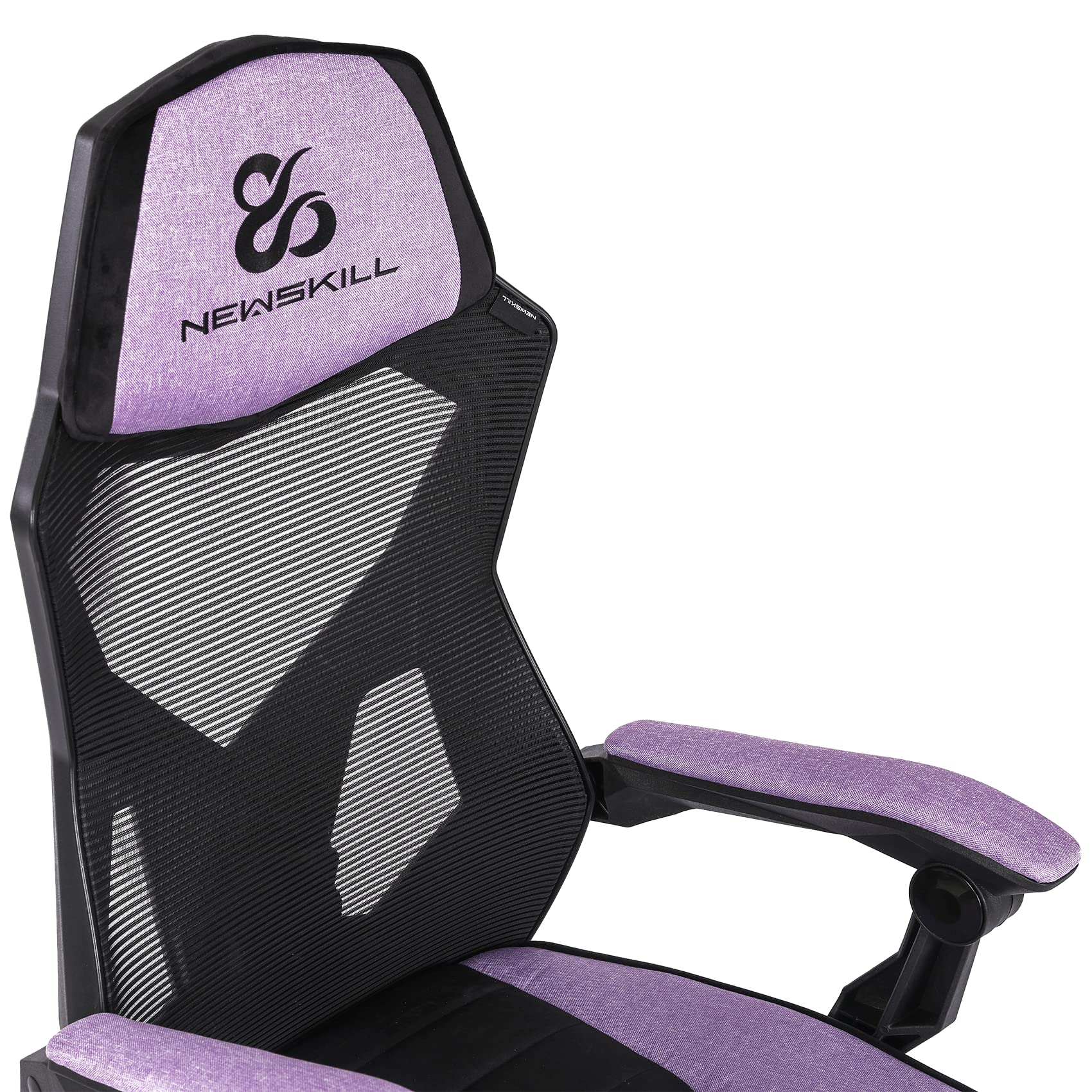NEWSKILL Eros Silla Gaming ergonómica con Respaldo de Malla, Asiento Acolchado y Base metálica - Color Morado