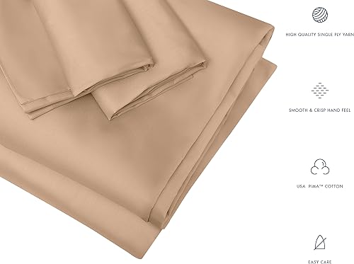 Miniatura 5 de Fundas de almohada clásicas de lujo  Fundas de almohada Tan King  100% algodón Pima satén de Estados Unidos  Ultra suave y sedoso, almohada de felpa