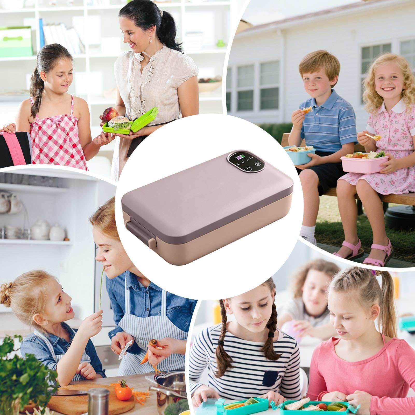 Pudełko Lunchowe 900ml Wyjmowany Przenośny Podgrzewany Pojemnik Na Żywność | Pudełko Podgrzewające Jedzenie Do Kampera Kempingu Pracy Na Budowie W Podróży Samochodzie Pikniku Domu Akademika