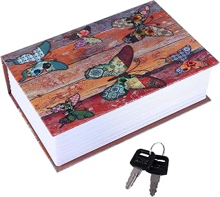 Joyzan Coffre Fort De Livre, Boîte Sécurité Secrète Dictionnaire Vintage | Storage Caché Clé Maison Argent Bijoux Forme Combinaison Pièce Monnaie Créatif Verrou Sécurisée Cachée Boîtier Stockage