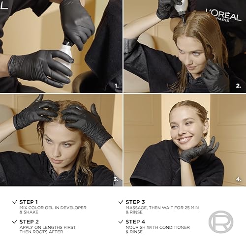 Miniatura 6 de L'Oréal Paris Superior Preference - Coloración permanente para el cabello que desafía la decoloración + brillo, 7A rubio ceniza oscuro, paquete de 1