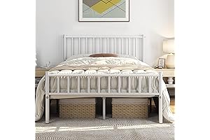 Yaheetech Full Size Bed Frame: Stylish Comfort with Ample Storage