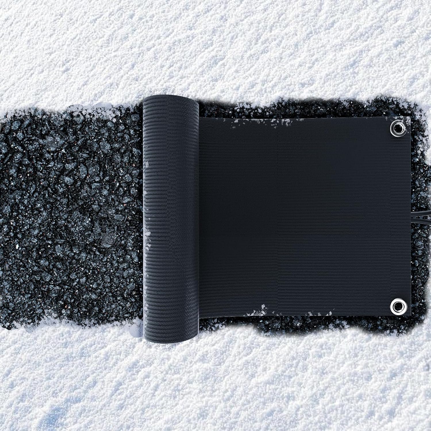 Snow Melting Mats, Heated Outdoor Mats for Walkways, Electric Snow Melting Mats for Decks and Sidewalks, Trusted No-Slip Snow and Ice Melt Heated Sidewalk Mat (10 x 30) 4PCS