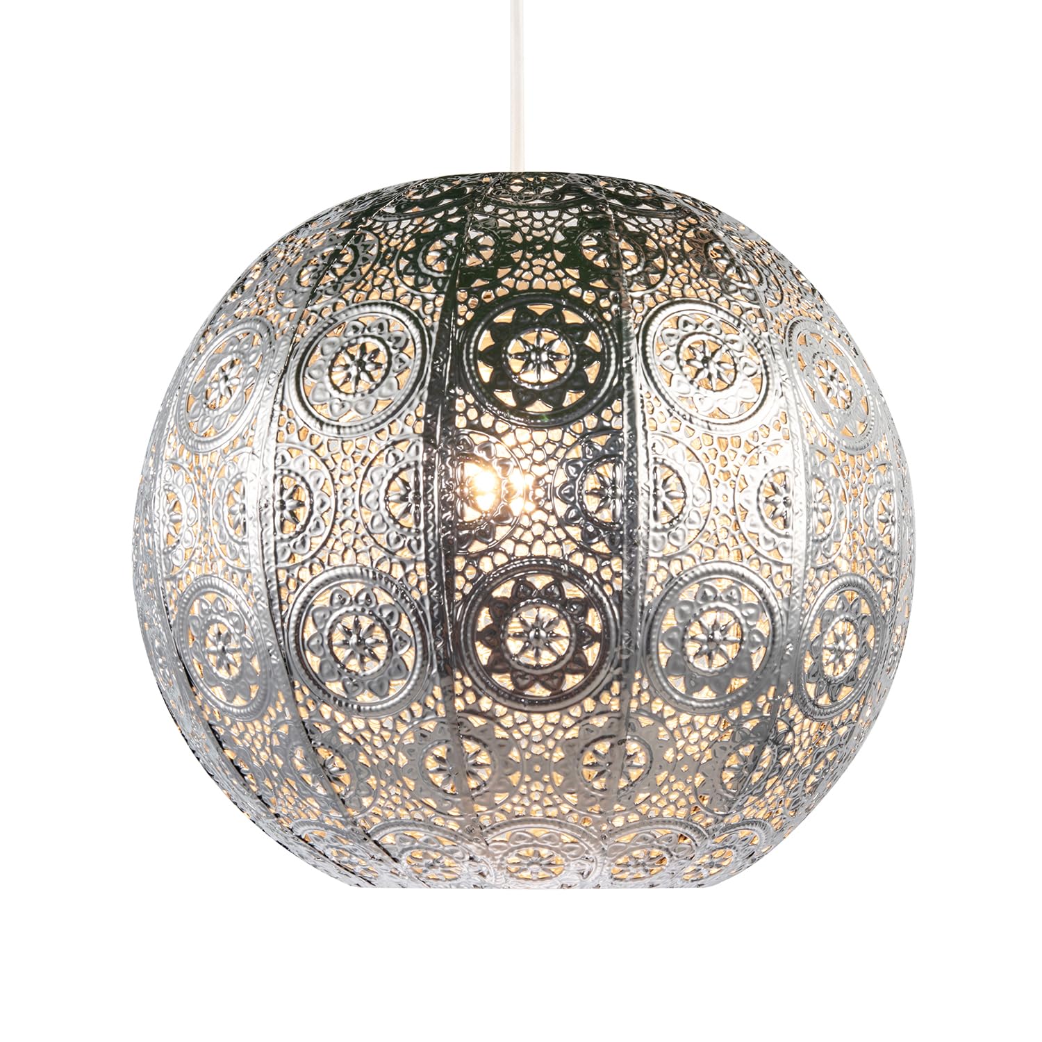 Happy Homewares - Pendant Light Shade - 30cm - Silver