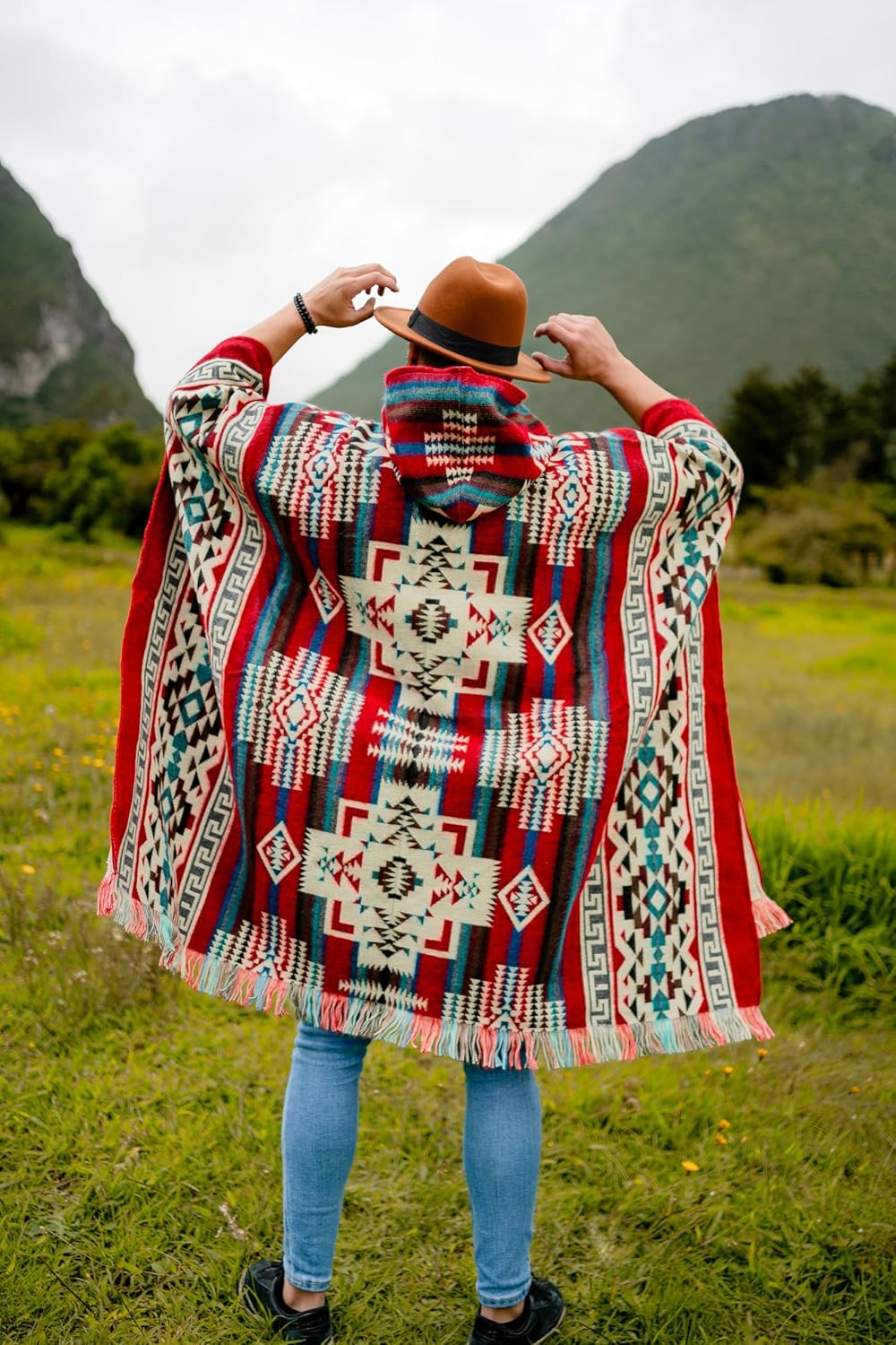 Poncho Men - Alpaca Wool Poncho Men - Clint Eastwood PONCHO - Alpaca Fur Ponchos - Mexican Ponchos for Men - Image 8