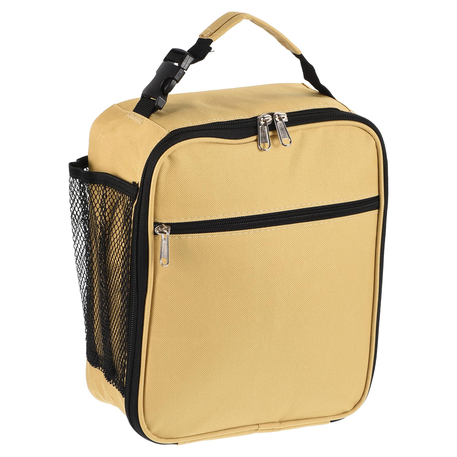Bolsa de Almuerzo aislada, lonchera Impermeable con Bolsillos/asa, Bolsa de Almuerzo portátil, contenedor de Alimentos para Trabajo de Oficina, Picnic al Aire Libre, Color Caqui