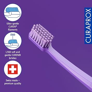 Curaprox Toothbrush CS 1560 Soft - Hand toothbrush for adults 1560 Soft CUREN bristles - random color