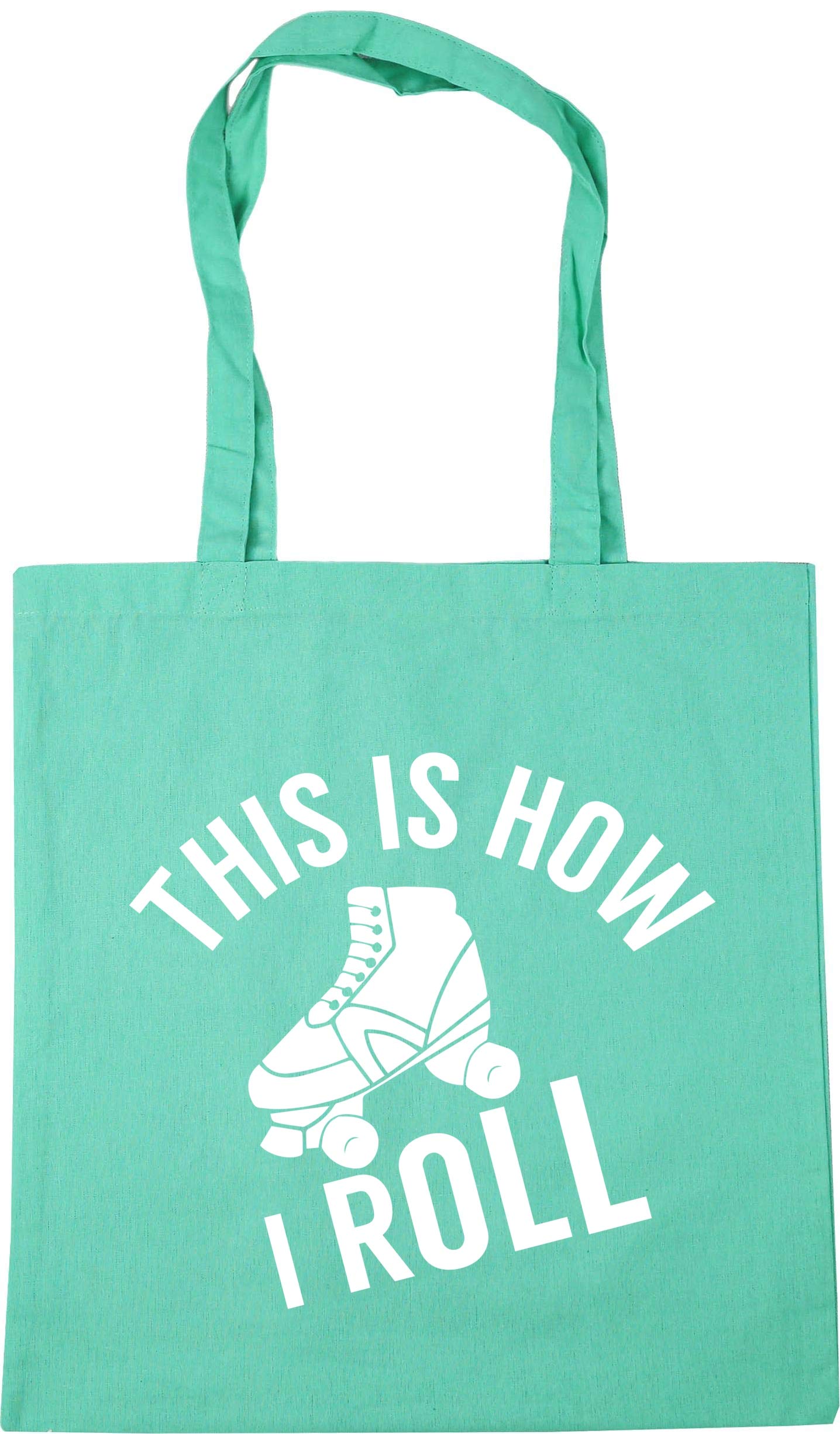 Hippowarehouse Roller skates this is how I roll Tote Shopping Gym Beach Bag 42cm x38cm, 10 litres