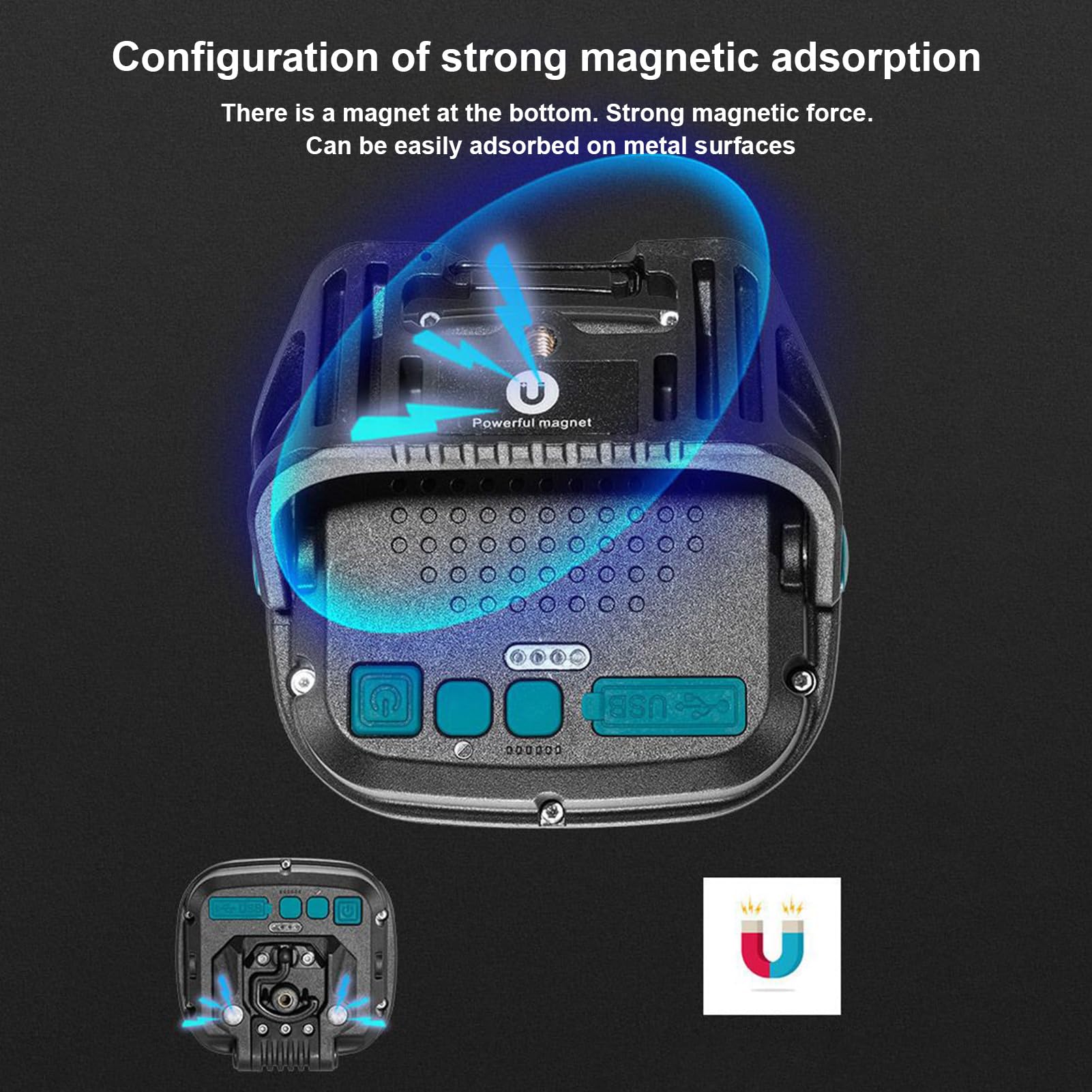 Lampada Lavoro Magnetica Luce Esterna da Campeggio | Lampada Luminosa USB Impermeabile Antipolvere per Lavoro Cantiere Pesca Lettura ad Alta Luminosità