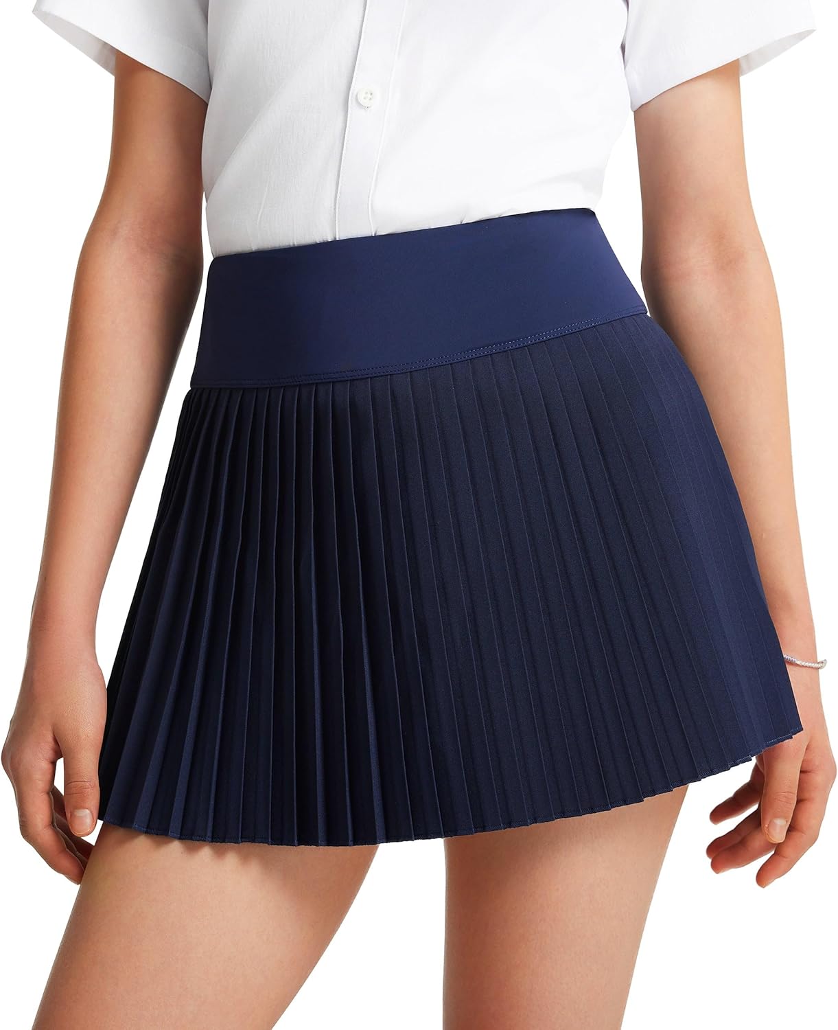 FitsT4 Sports Girls Uniform Skirts Pleated Tennis Golf Skorts with Shorts & Pockets Kids School Athletic Skorts