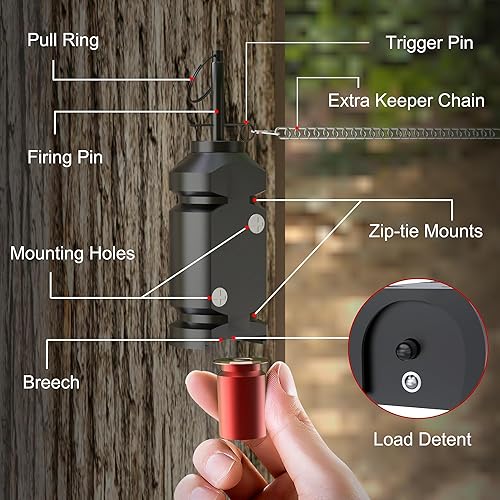 Miniatura 4 de REMFLY Alarma de viaje perimetral dispositivo de alarma de viaje de calibre 12 sistema de seguridad de advertencia temprana para acampar y seguridad