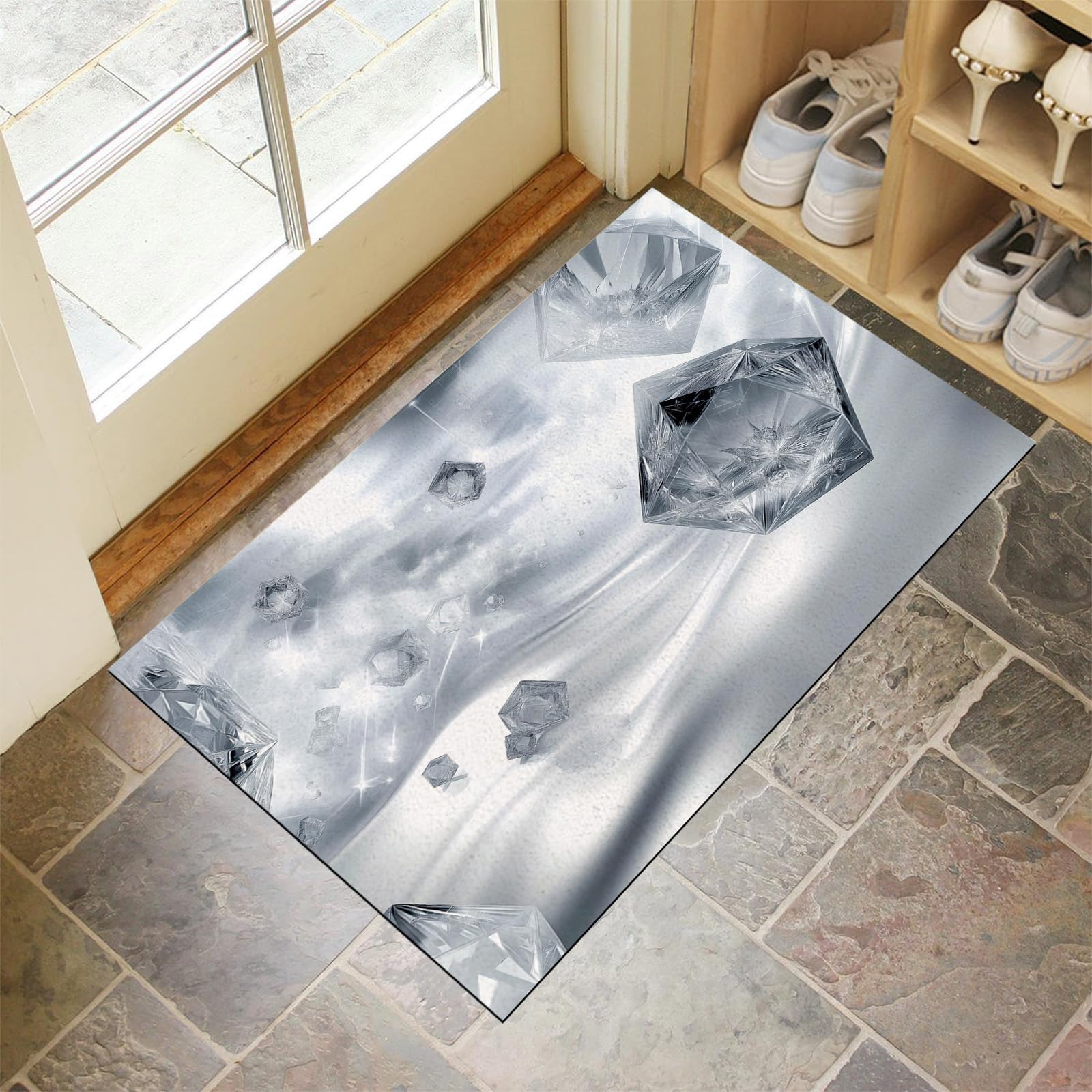 Tapis d'entrée en microfibres douces absorbantes pour intérieur moderne