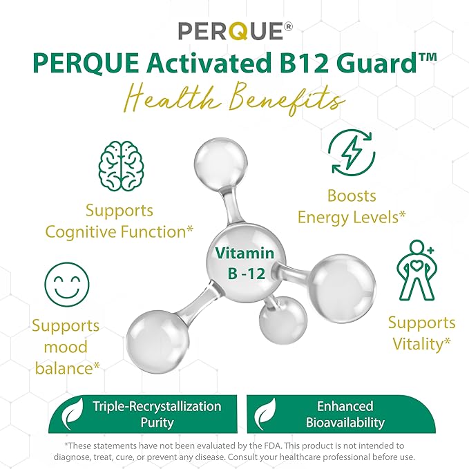 Perque Activated B-12 Guard 2000 mcg 100 tabletas miniatura 3