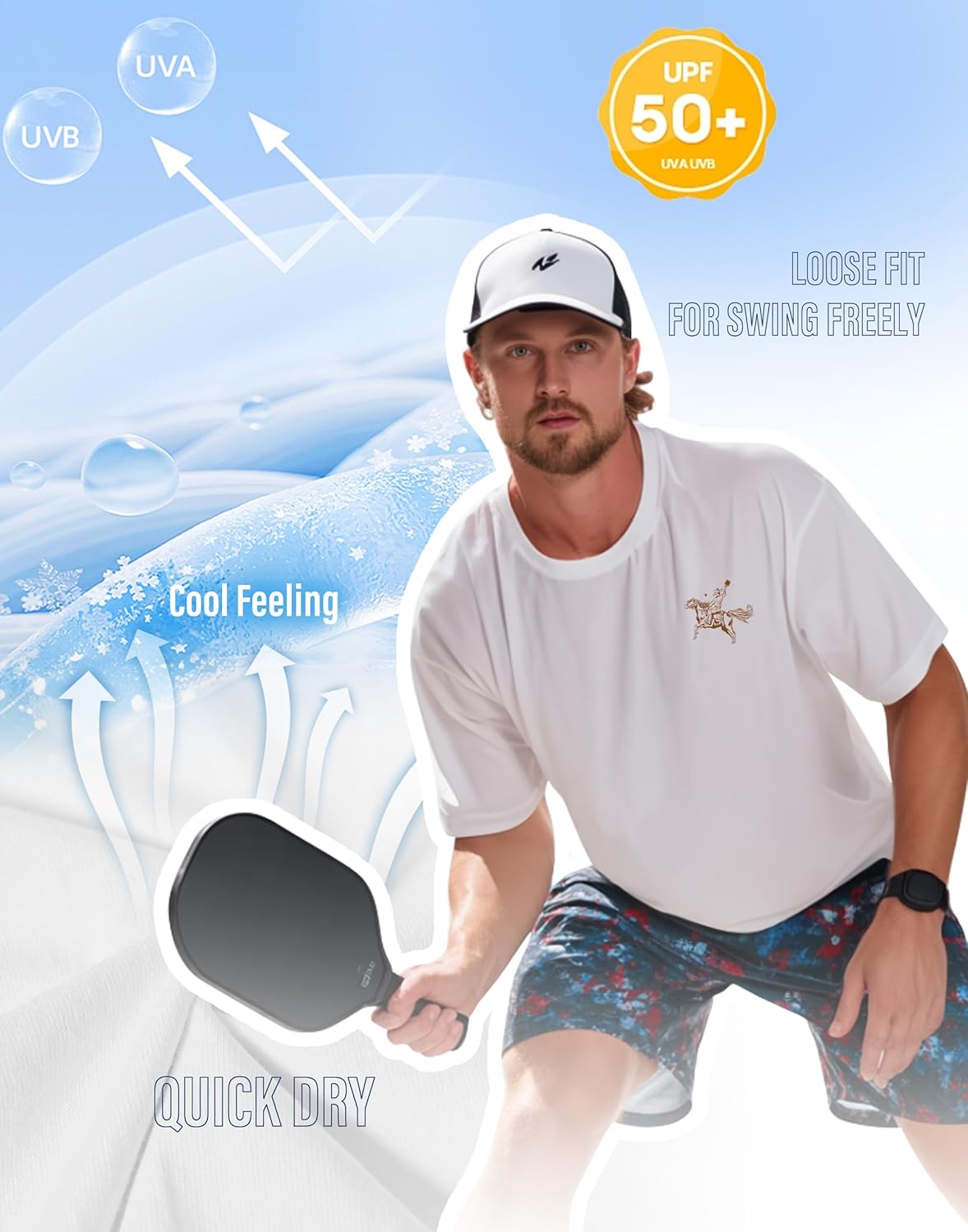 Pickleball Shirts for Men - UPF 50+ Quick Dry Performance Tee Short Sleeve T-Shirt for Pickleball Players - Image 3