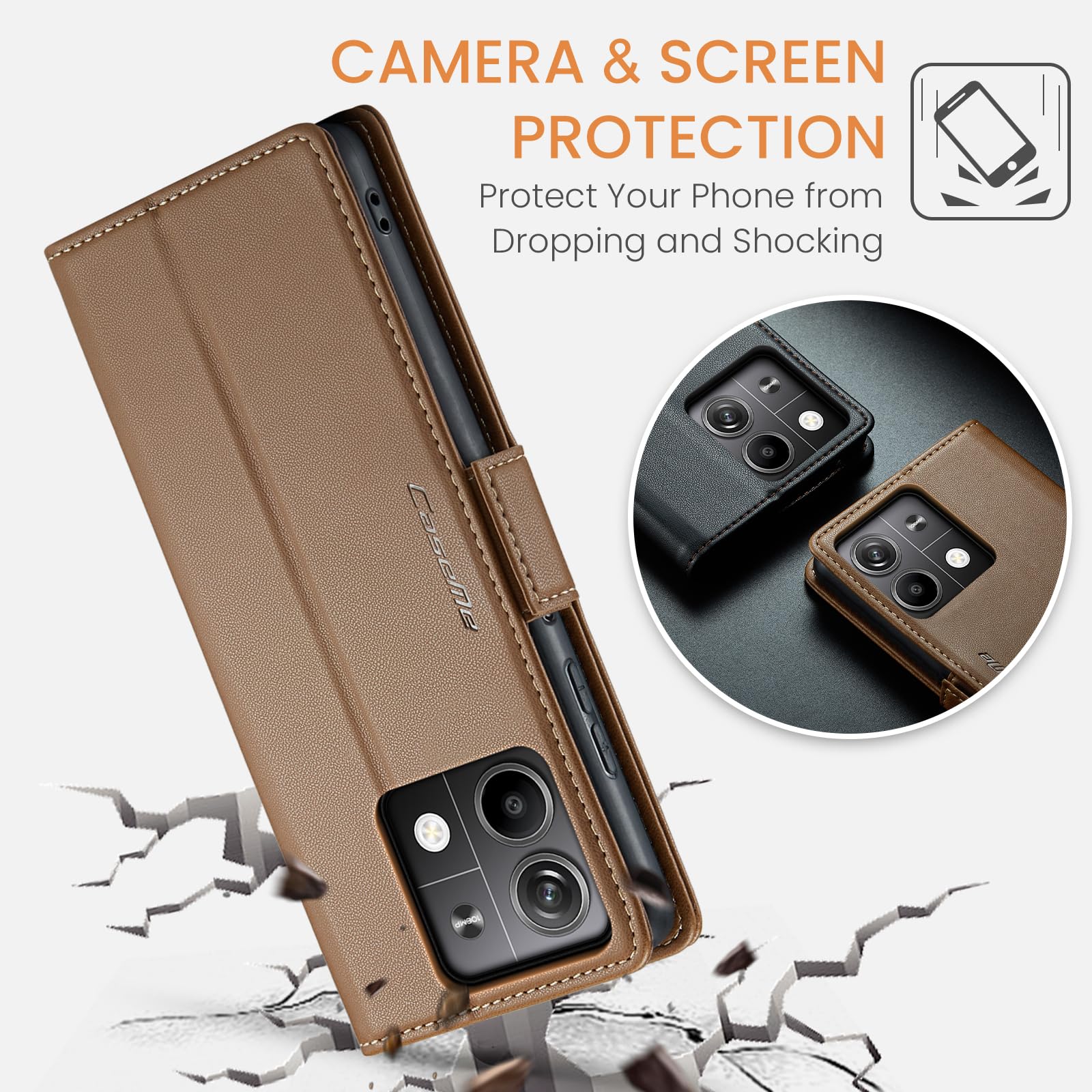 Étui pour Xiaomi Redmi Note 13 4G - Modèle 360º Protection - Type livre - Noir