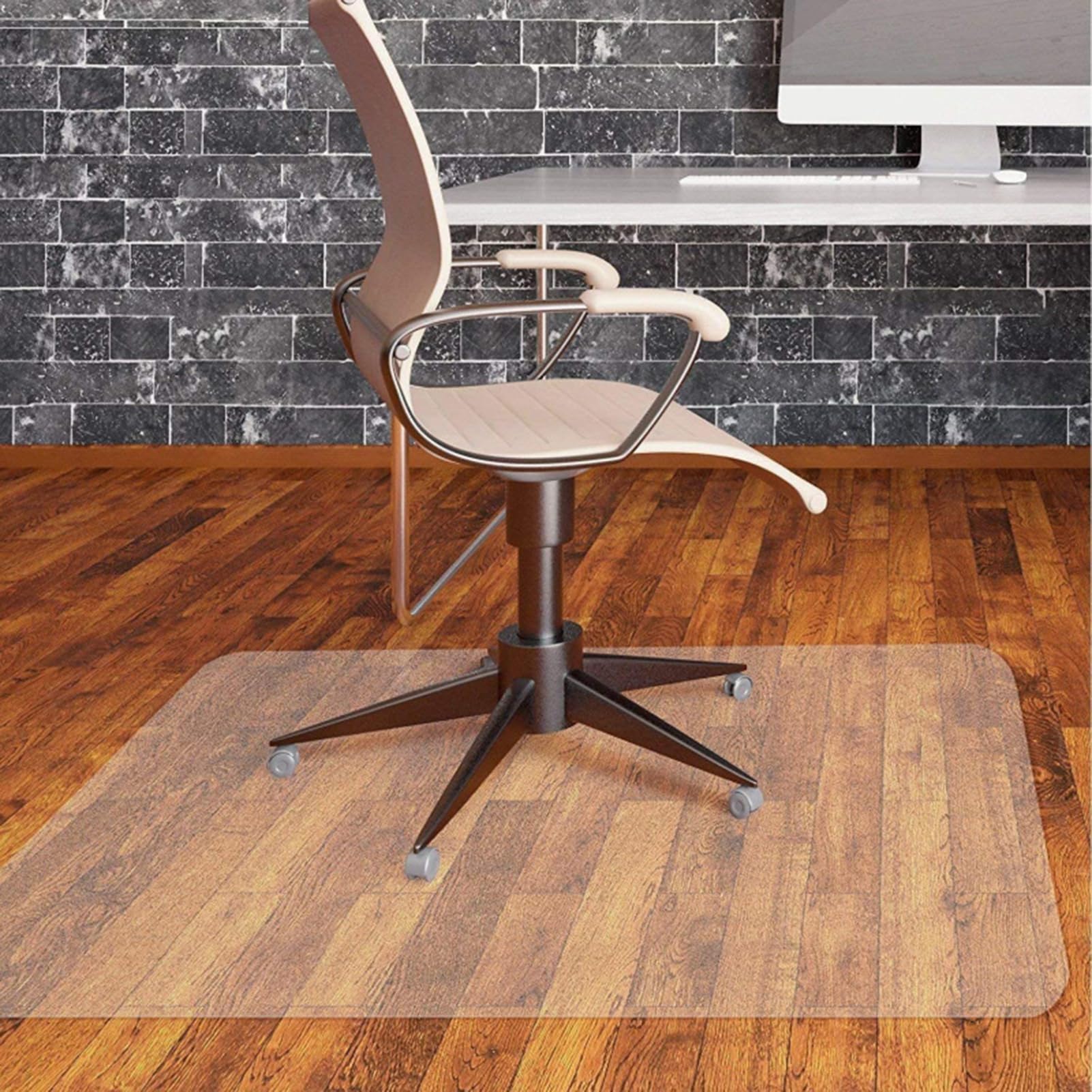 DSWZLQDXB Office Chair Mat Transparent for Carpeted Floor Clear Carpet Floor Protector Cover Rug Mat Thickness 2mm,for Home Computer Desk Rolling Chair Multi-Purpose PVC (80x290cm)