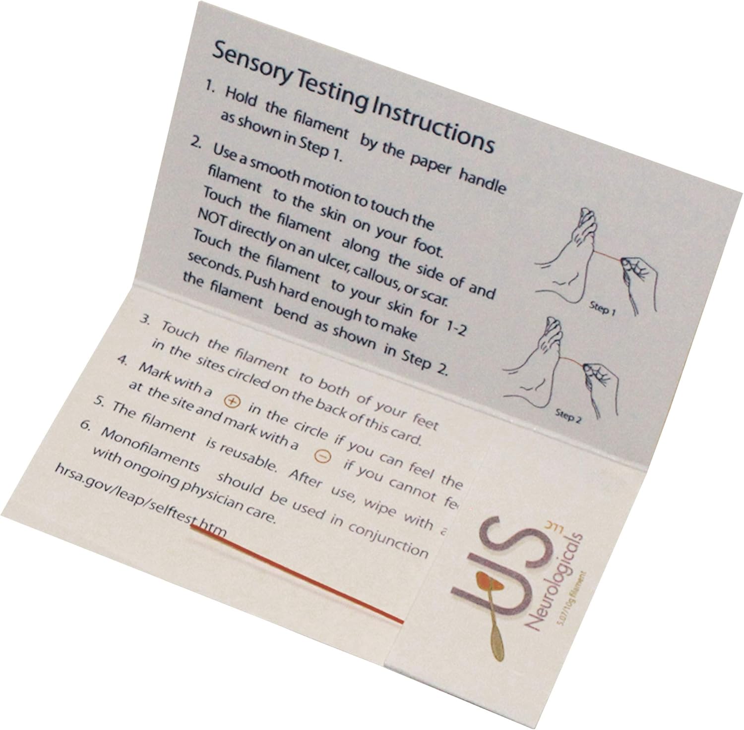 Rehabilitation Advantage Disposable Monofilaments, Pack of 10, White