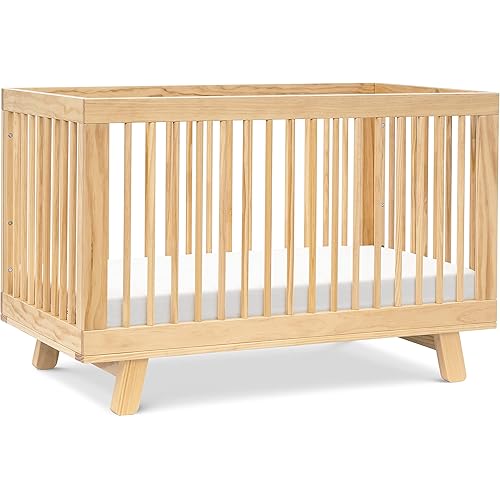 babyletto Hudson 3-in-1 Convertible Crib with Toddler Bed Conversion Kit in Natural, Greenguard Gold Certified