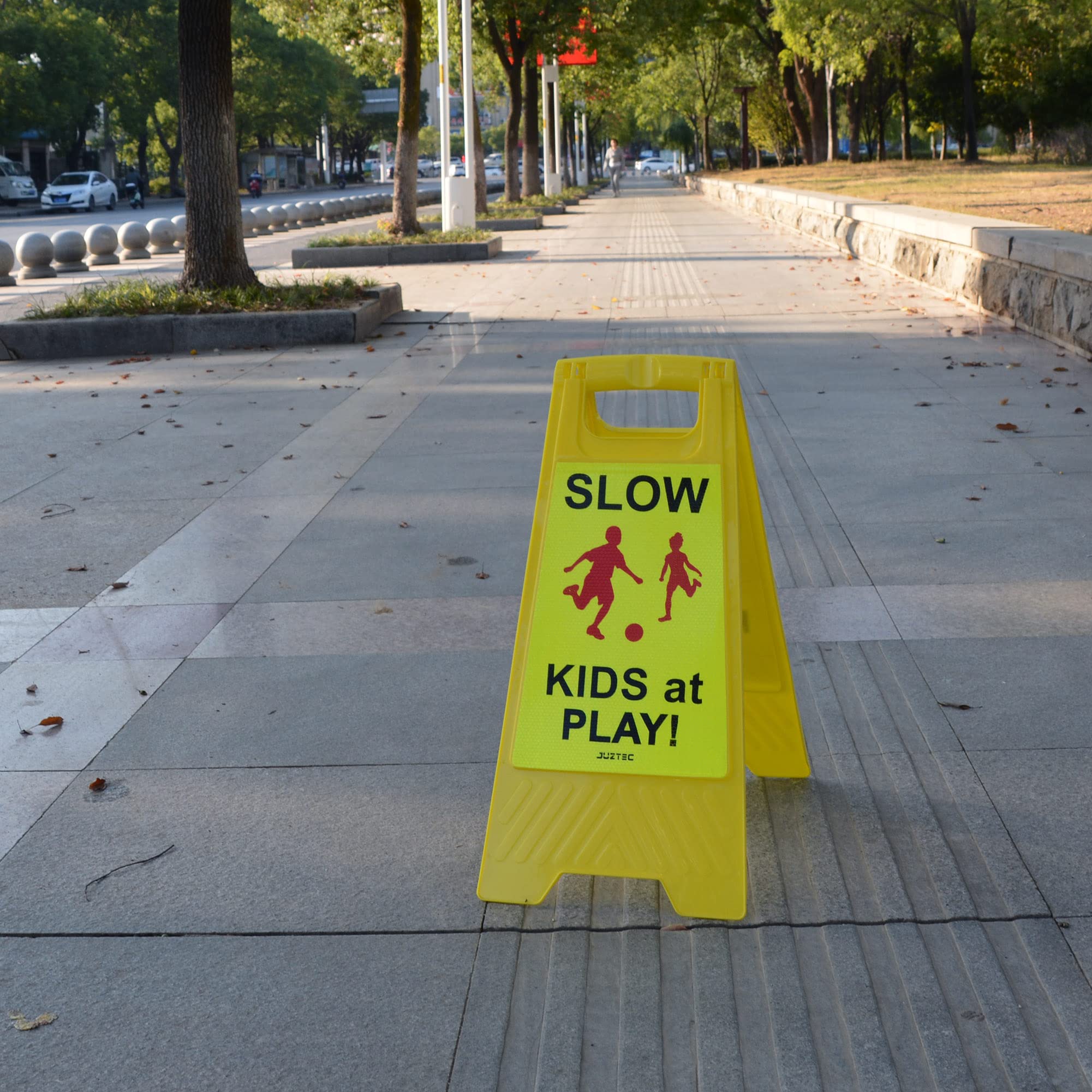 Señales de seguridad para niños en la calle en el juego, señales reflectantes de precaución para vecindarios (3 unidades)