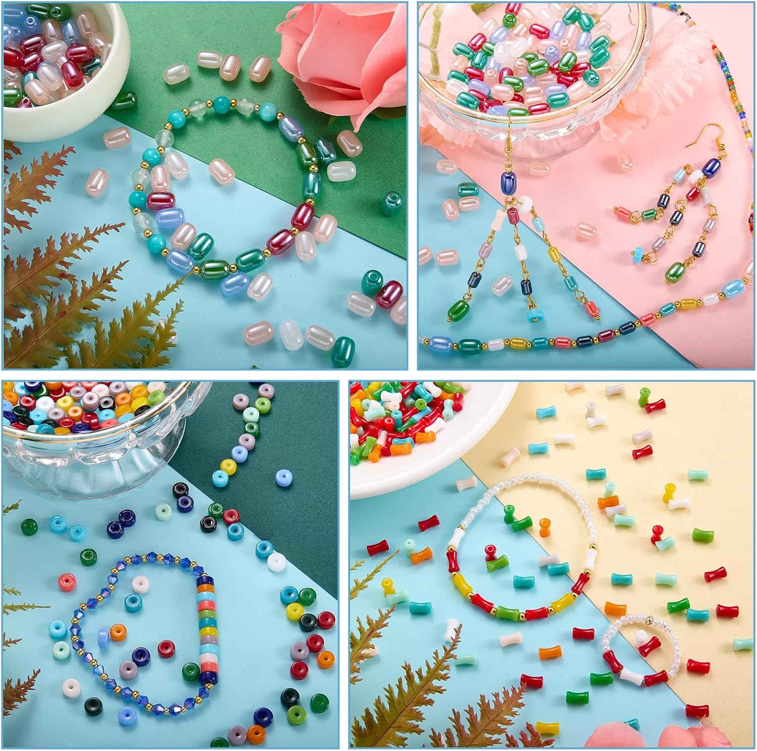 Ornaland 45g Glass Seed Beads for Jewelry Making Boho Assorted Mixed Colorful Beads for Bracelets Earring Necklace Pens Craft Supplies(Style A) - Image 6