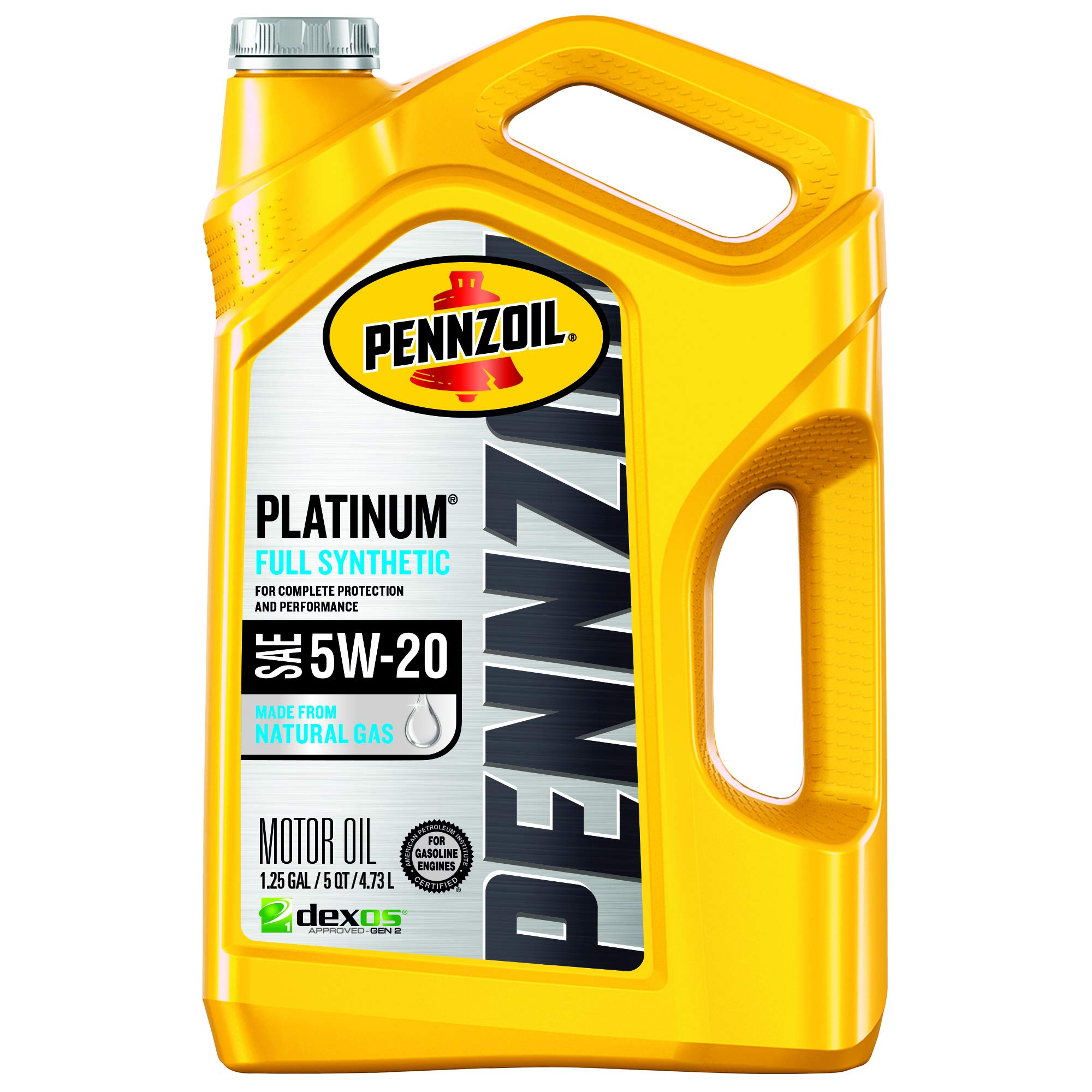 pennzoil platinum full synthetic 5w-20 motor oil (5-quart, single pack)