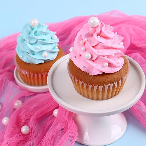 Miniatura 4 de White Pearls - Gránulos de perlas para decoración de pasteles, 3.5 onzas, decoración comestible de dulces de azúcar, galletas, decoraciones de