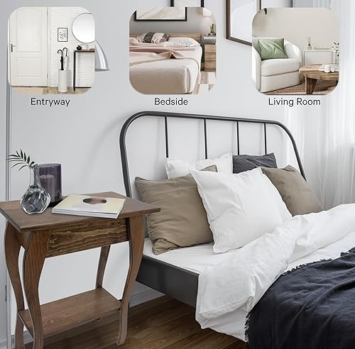 Miniatura 25 de Peaceful Classics Amish - Mesa auxiliar delgada hecha a mano para sala de estar, dormitorio, entrada y pasillo, mesa auxiliar delgada y estrecha con