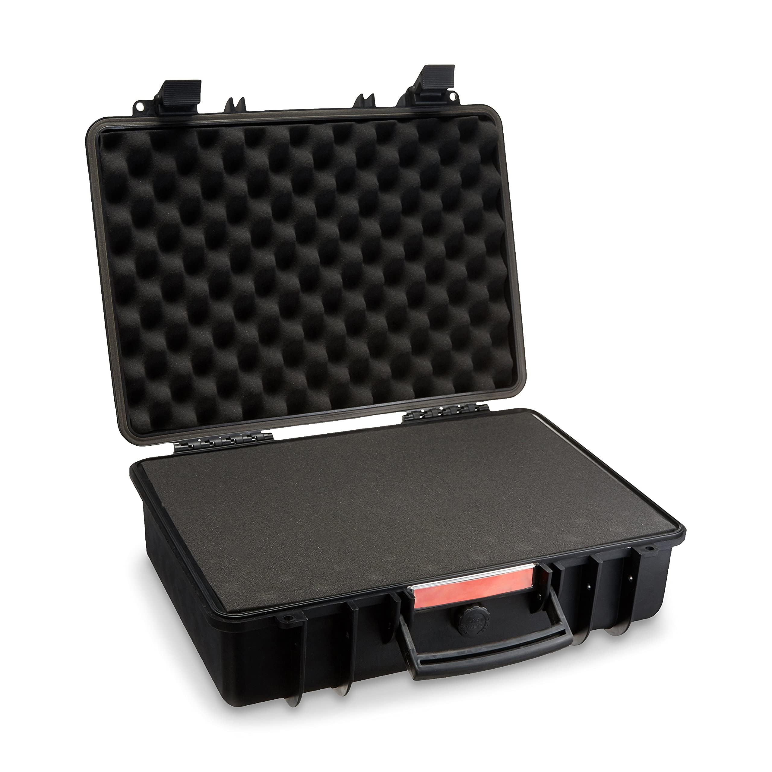 Amazon Basics Moyenne Étui de Protection Rigide Portable pour Caméra, Drones, Appareils Photo, Objectifs et Accessoires, Étanche, Antichoc, 43,6 x 37 x 16,7 cm, Noir, Uni