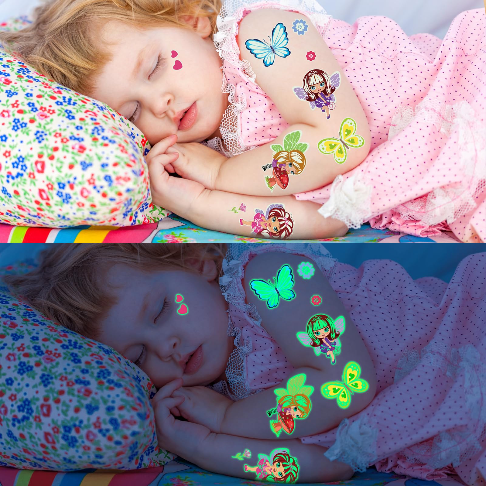 Jewan 540 (40 Fogli) Tatuaggi Per Bambini, Luminous Tatuaggi Temporanei, Tatuaggi Finti, Tatuaggi Bambina Ragazzi, Tatuaggi Bambini Tatuaggi Temporanei Bambini per Regalini Fine Festa Compleanno