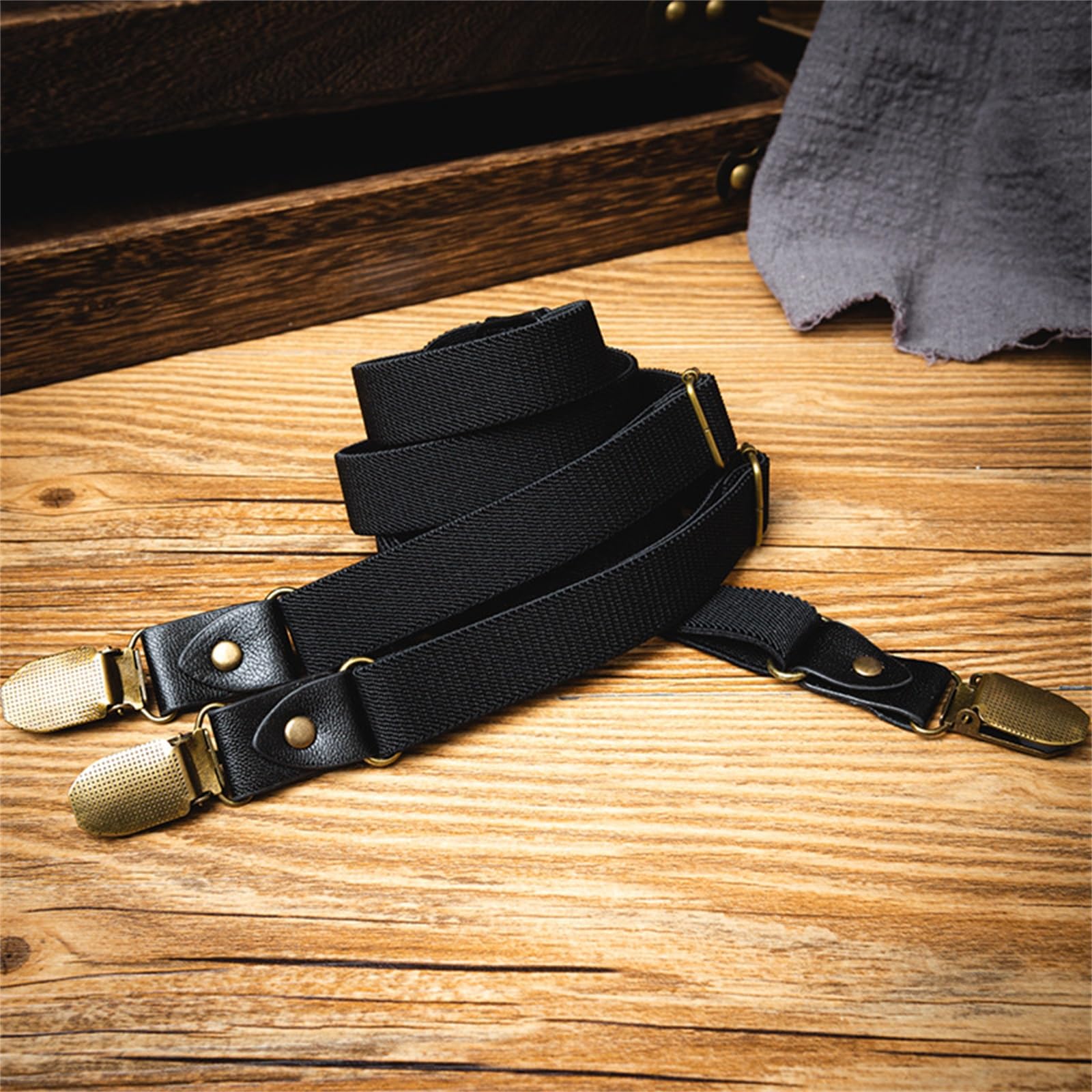 Amazon.co.jp: 用ズボン用サスペンダー 丈夫な3クリップ