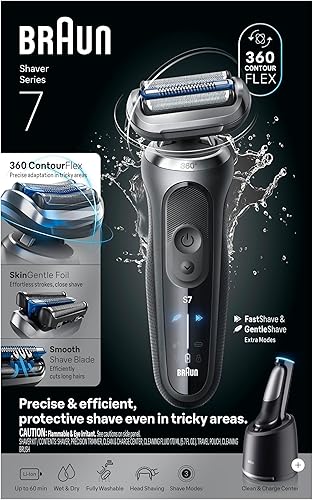 Miniatura 13 de Braun Electric Shaver for Men, Series 7 7171cc, Wet & Dry Shave, Turbo & Gentle Shaving Modes, Waterproof Foil Shaver with Precision Trimmer, Space
