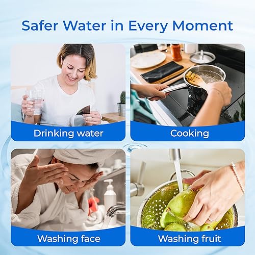 Miniatura 8 de Waterdrop Cartucho de filtro de agua de carbono CTO para toda la casa de 2.5" x 10", reemplazo de filtro de agua de sedimento de carbono de 1 micra