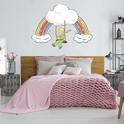 Calcomanía de pared del príncipe EGD X The Little Prince Series colección Prime para bebé niña o niño calcomanía de pared para decoración de