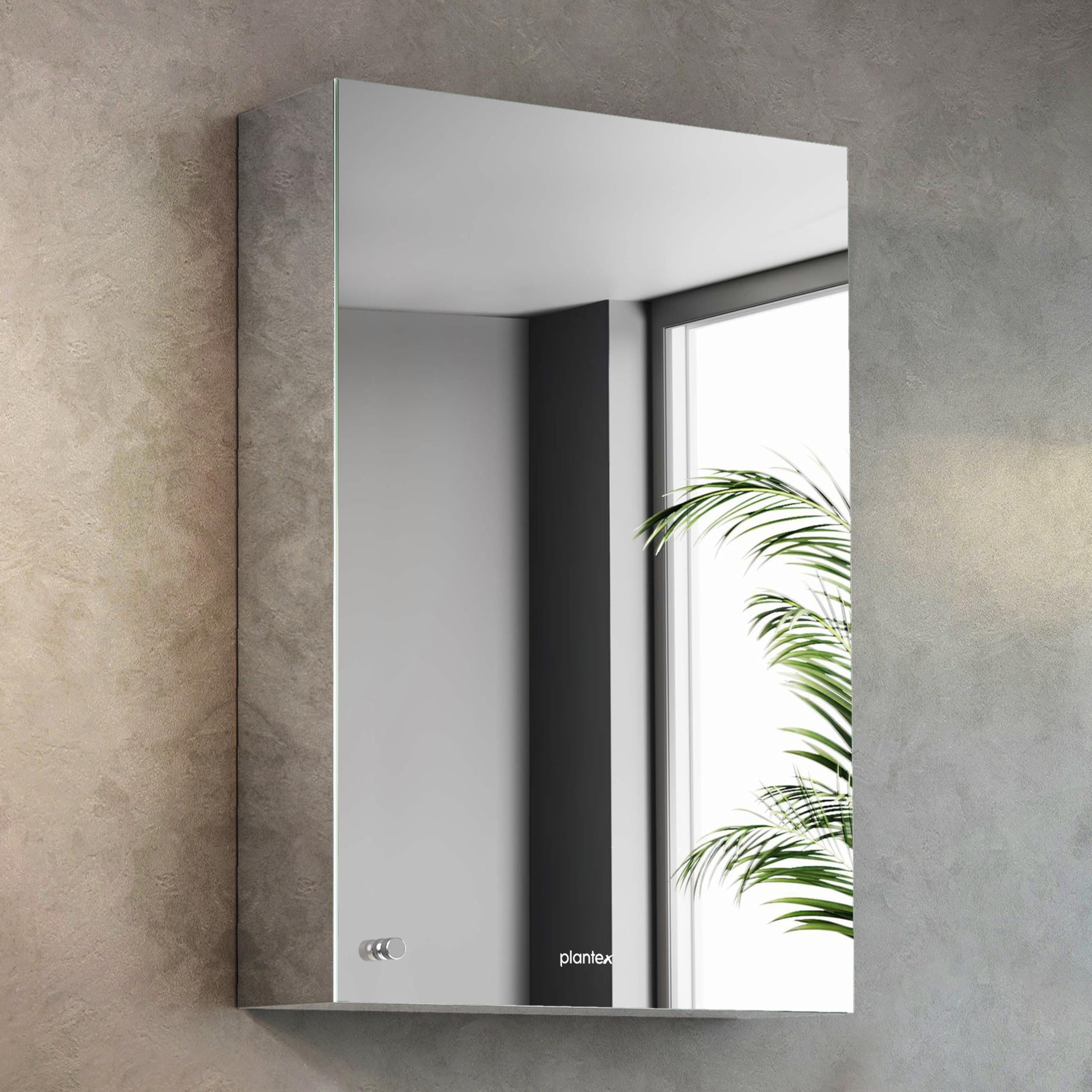 Plantex Bathroom Mirror Cabinet/304 Stainless Steel Bathroom Cabinet with Mirror/Bathroom Storage Cabinet/Wall Mounted Mirror Bathroom Cabinet (16x24 Inch, Chrome)