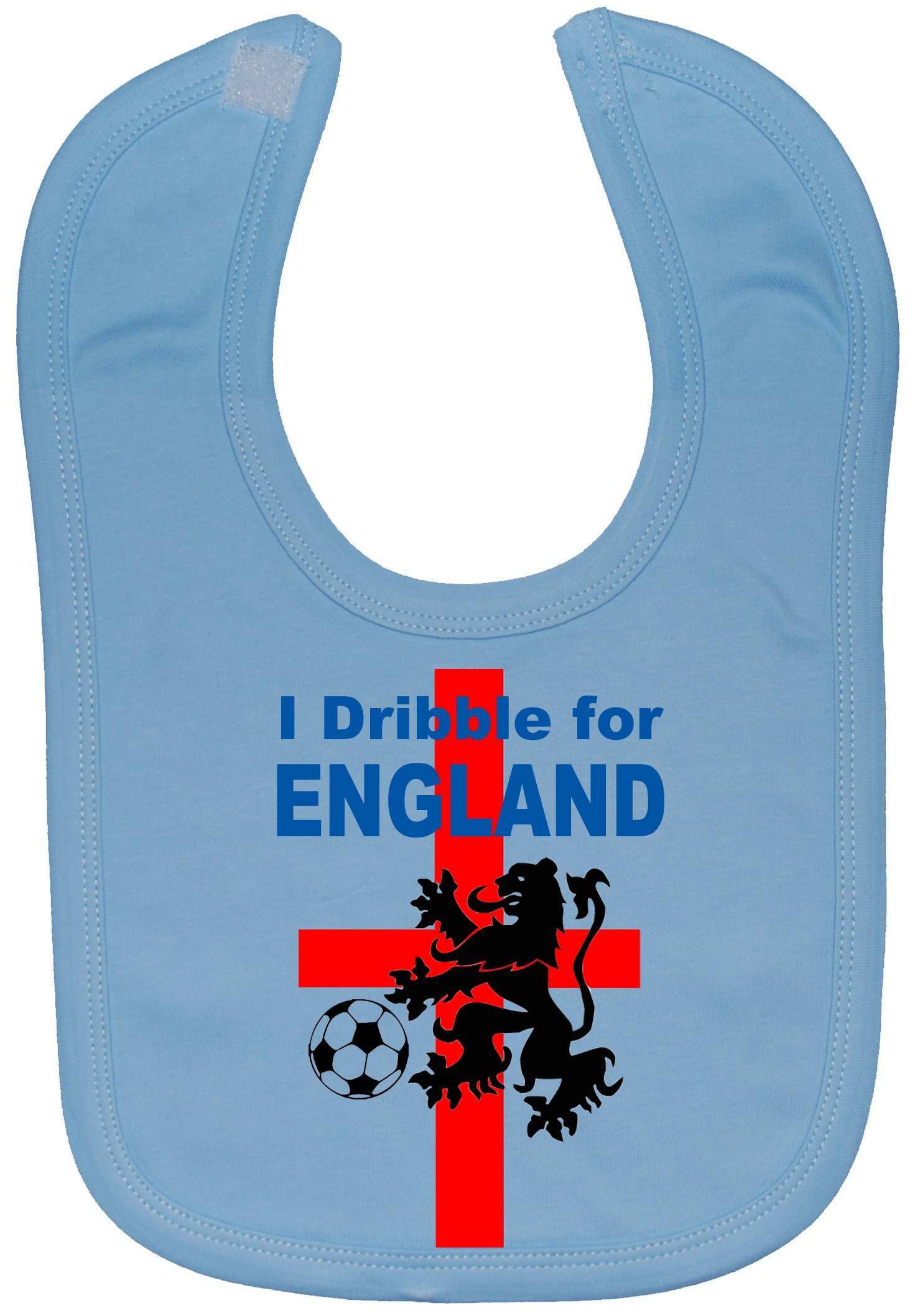 Acce Products I Dribble For England Baby Feeding Bib Touch Attached 0 to approx 3 Years - Blue