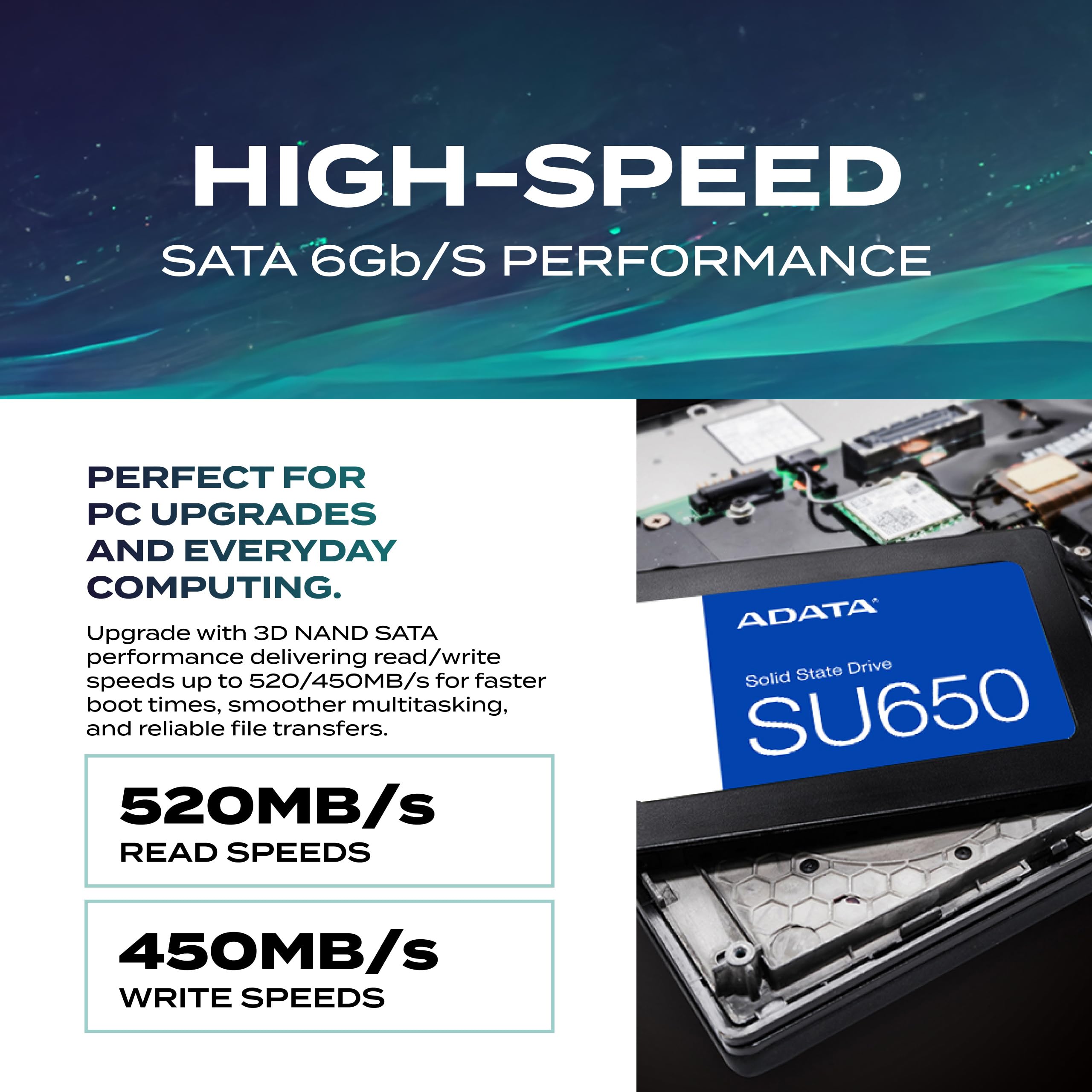 Amazon.com: ADATA Ultimate SU650 Solid State Drive - 2TB Internal
