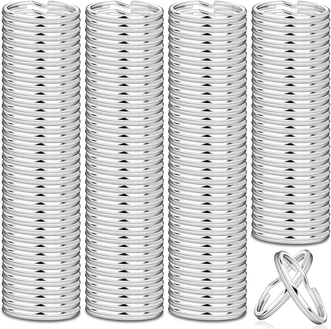 PAXCOO 200Pcs Split Key Rings Bulk for Keychain and Crafts, 1 inch (25mm