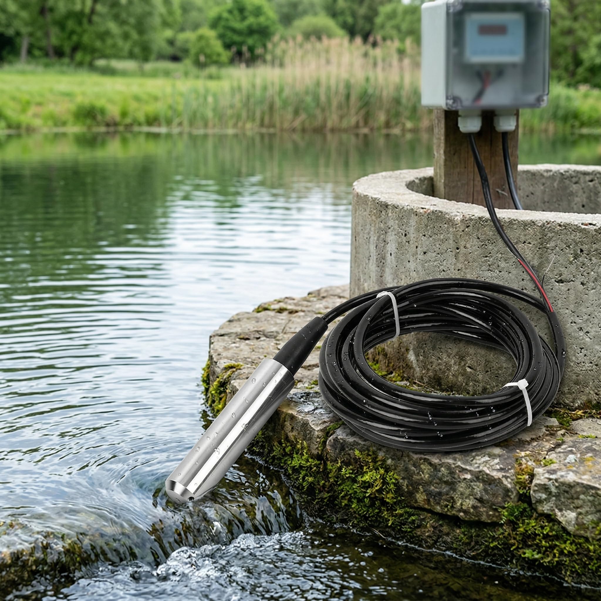 TL-136 Sensore di livello del liquido IP68 Impermeabile 12-32VDC Rilevatore di livello dell'acqua Uscita segnale 4-20mA Interruttore di livello dell'acqua(0-5m)