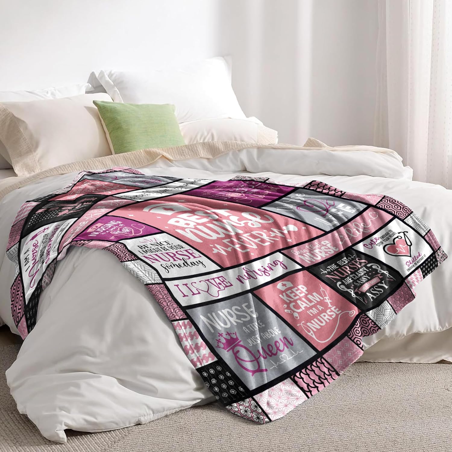 Nurse Gifts for Women Blanket 60"x 50", RN/LPN Gifts for Nurses Female, Nurses Appreciation Gifts, Nurse Graduation Gift - Image 5