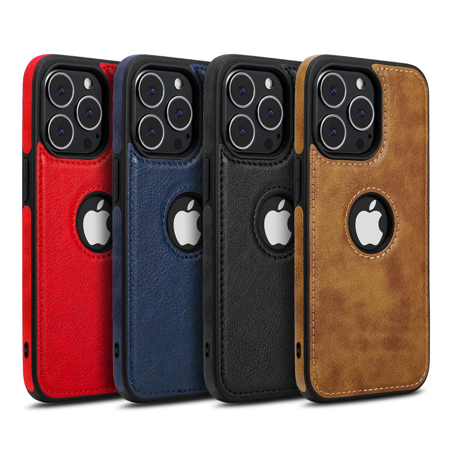 GOBY Custodia in pelle PU per iPhone 14 Pro Max, retro in pelle PU di
