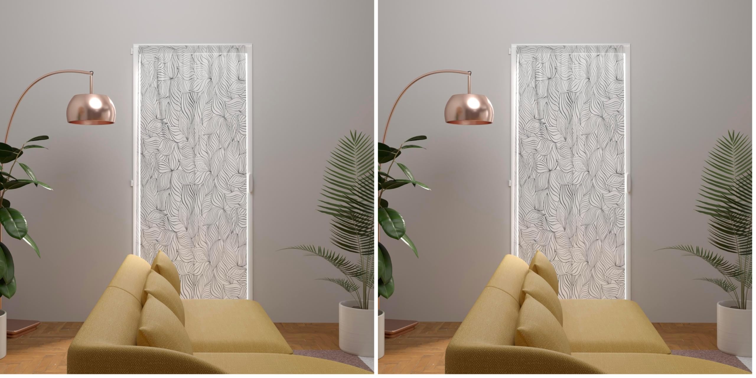 Soleil d'ocre Louane Tenda in voile per porta finestra, da 70 x 200 cm (Confezione da 2)