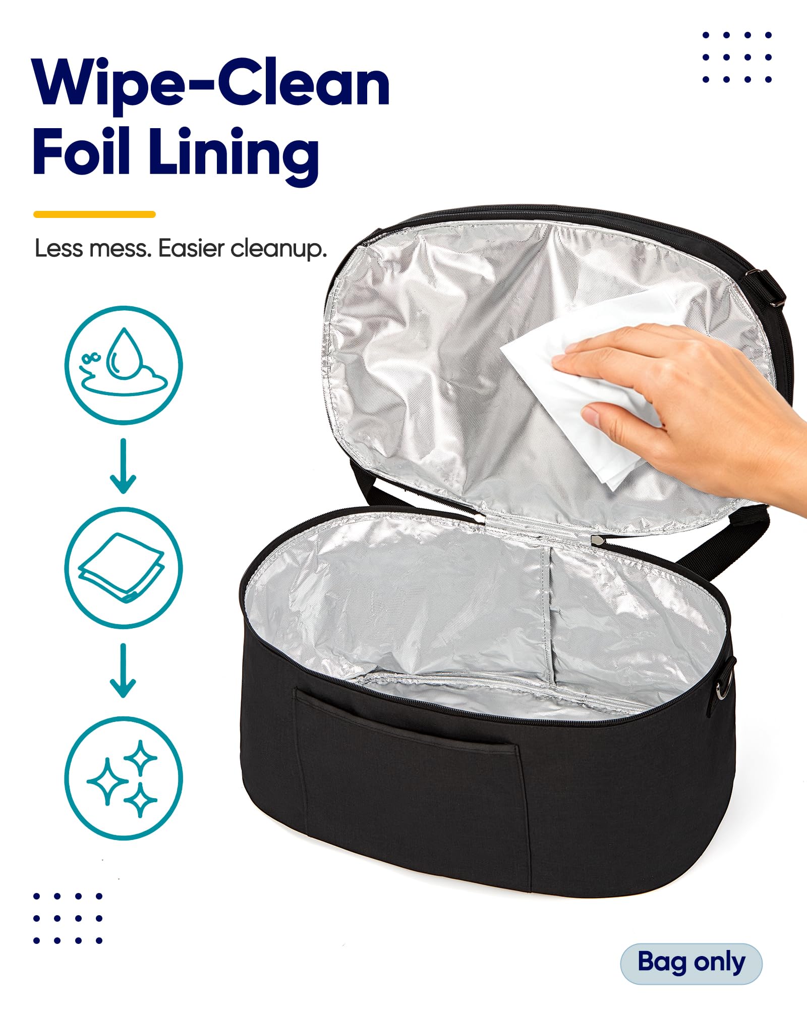 Insulated Slow Cooker Carrier - Keep Meals Warm on the Go -5