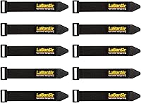 Vista 9 de LuBanSir Correas de cincha, 2 x 12 pulgadas (paquete de 8) correas elásticas de almacenamiento de gancho y bucle para cable de extensión, cable