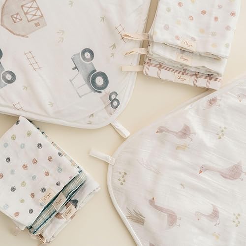 Vista 56 de Crane Baby Toalla con capucha - 100% algodón y tela de rizo, teñido anudado rosa, 30 x 30 pulgadas, toalla de playa y baño con capucha para bebé