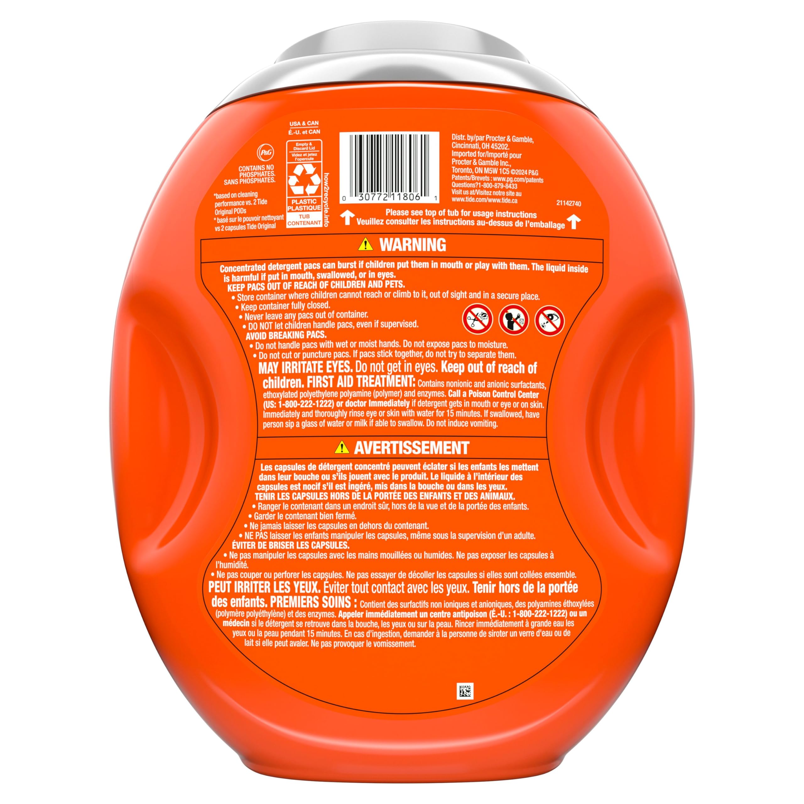 Tide Power PODs 2-in-1 Waschmittel-Kapseln mit daunenen, weichen Boostern, dauerhafte Frische mit April-Frische-Duft, 45 Stück