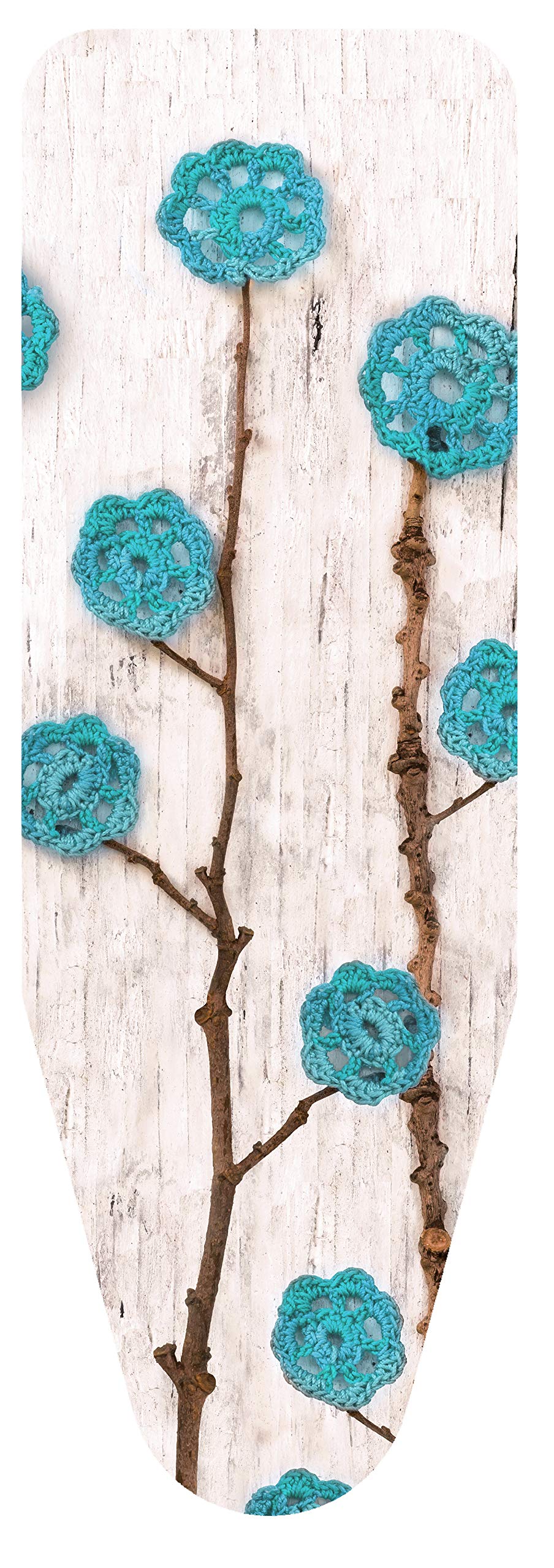 Colombo Ironing board cover flowers of turquoise wool Large various