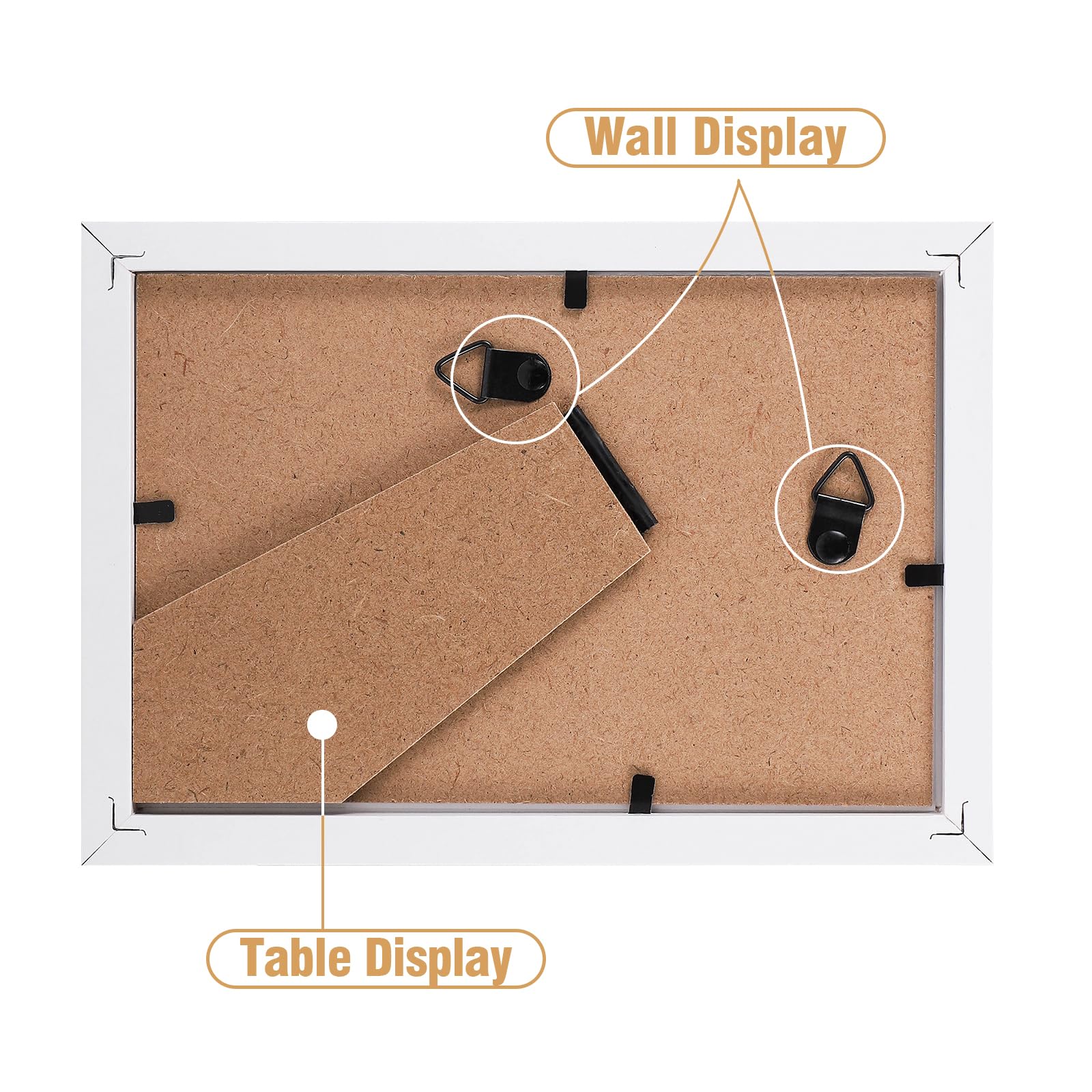 4 Pack Picture Frame, 6x4in Photo Frames Tabletop and Wall Mounting Picture Frames Small Frame with Window for Portrait Photo Landscape - Image 4