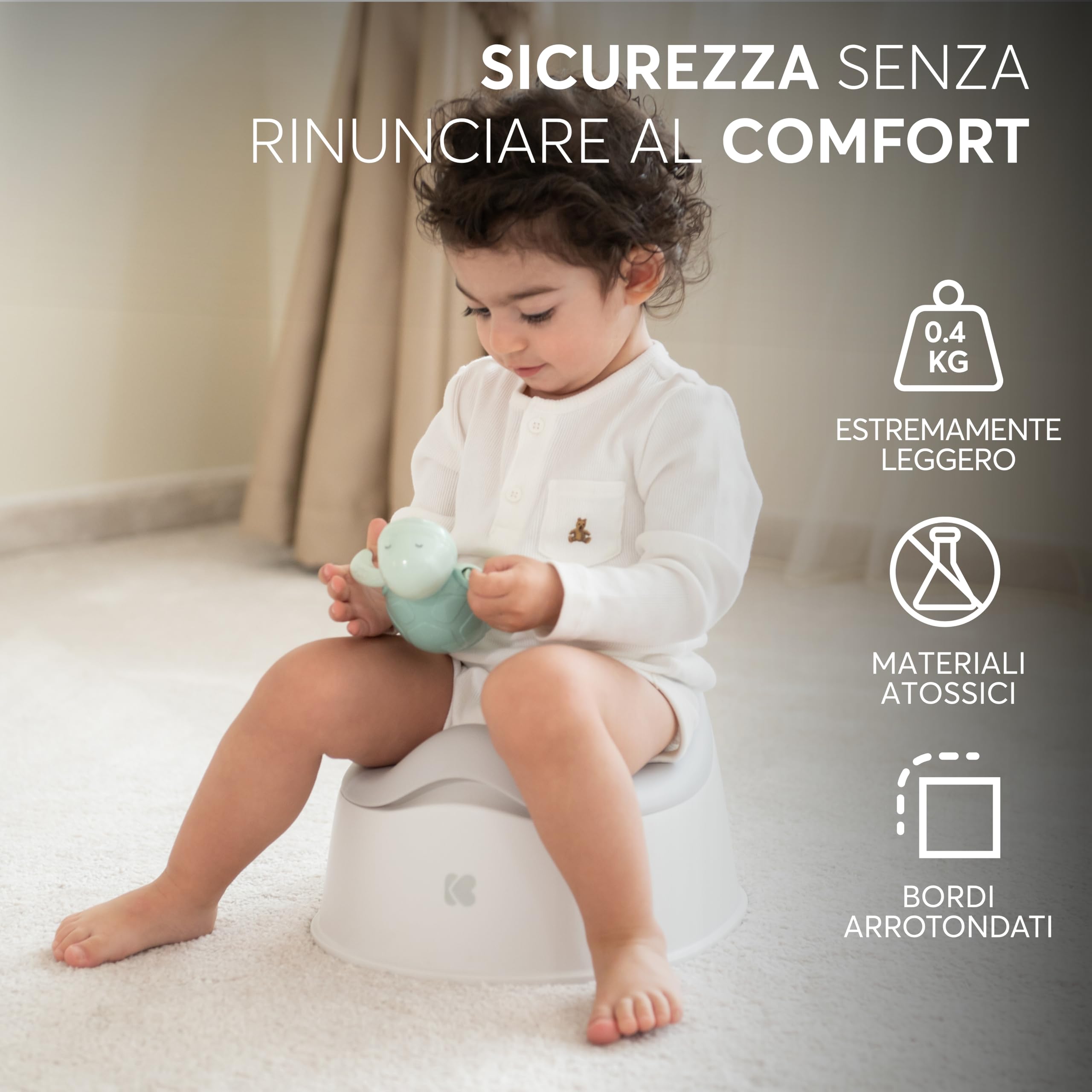 YRHome Vasino Per Bambini A Forma Di Rana – Con Schienale, Maniglie E Contenitore Rimovibile, Da 1 A 6 Anni, Colore Verde - 2